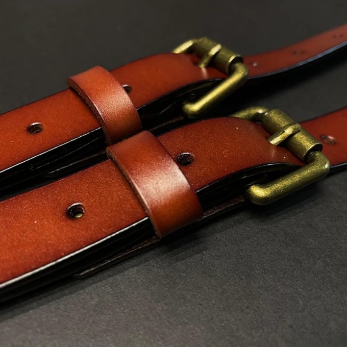 Braune taktische Lederhosenträger – Bild 5