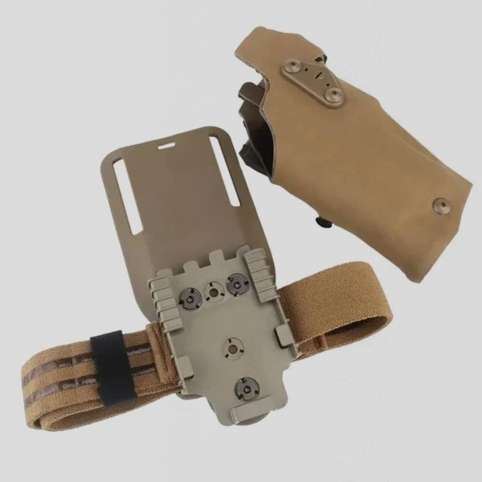 Glock 17 Drop-Leg Holster in Tan-Farbe – Bild 2