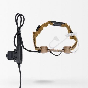Taktisches Kehlkopfmikrofon-Headset mit PTT