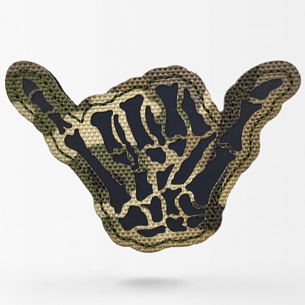 Geformter Skeletthand-Patch Multicam