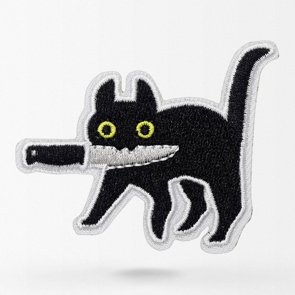Assassin Cat Meme Klettverschluss-Patch